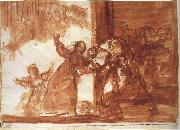Francisco Goya Drawing for Poor folly oil